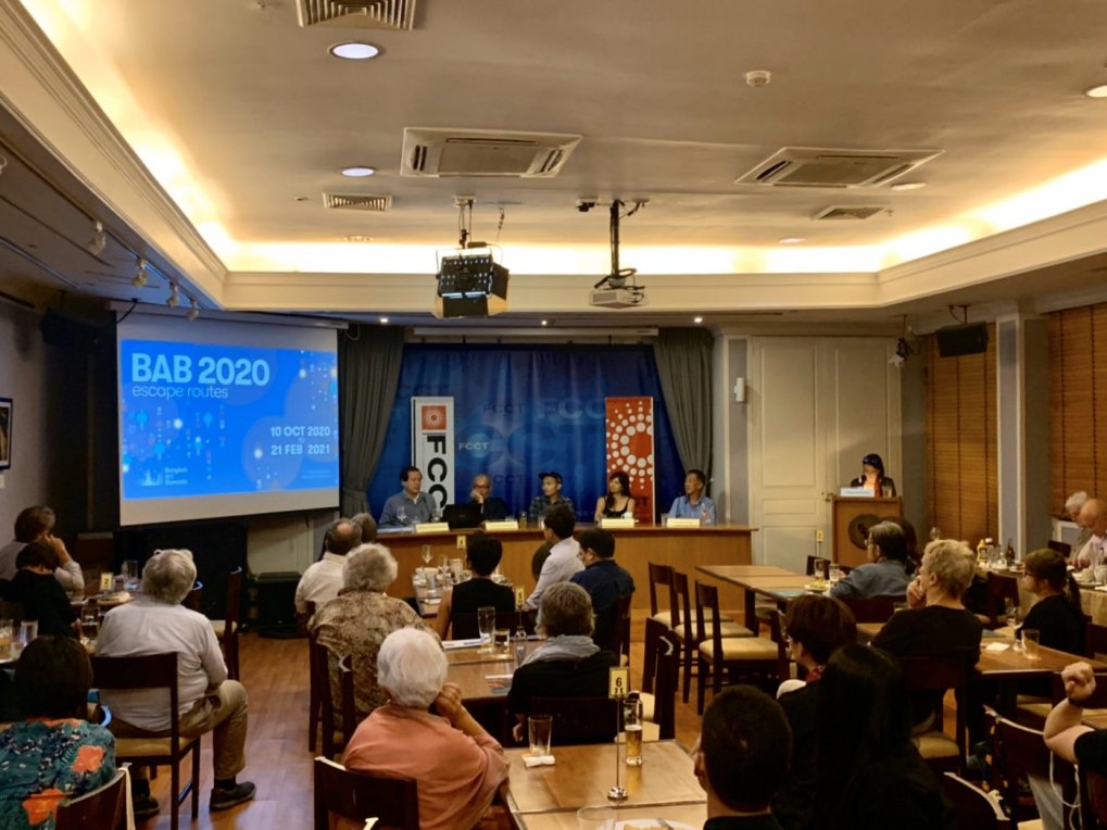Panel Discussion “Thai Contemporary Art: Surging Ahead or Treading Water?” at Foreign Correspondents’ Club of Thailand (FCCT)