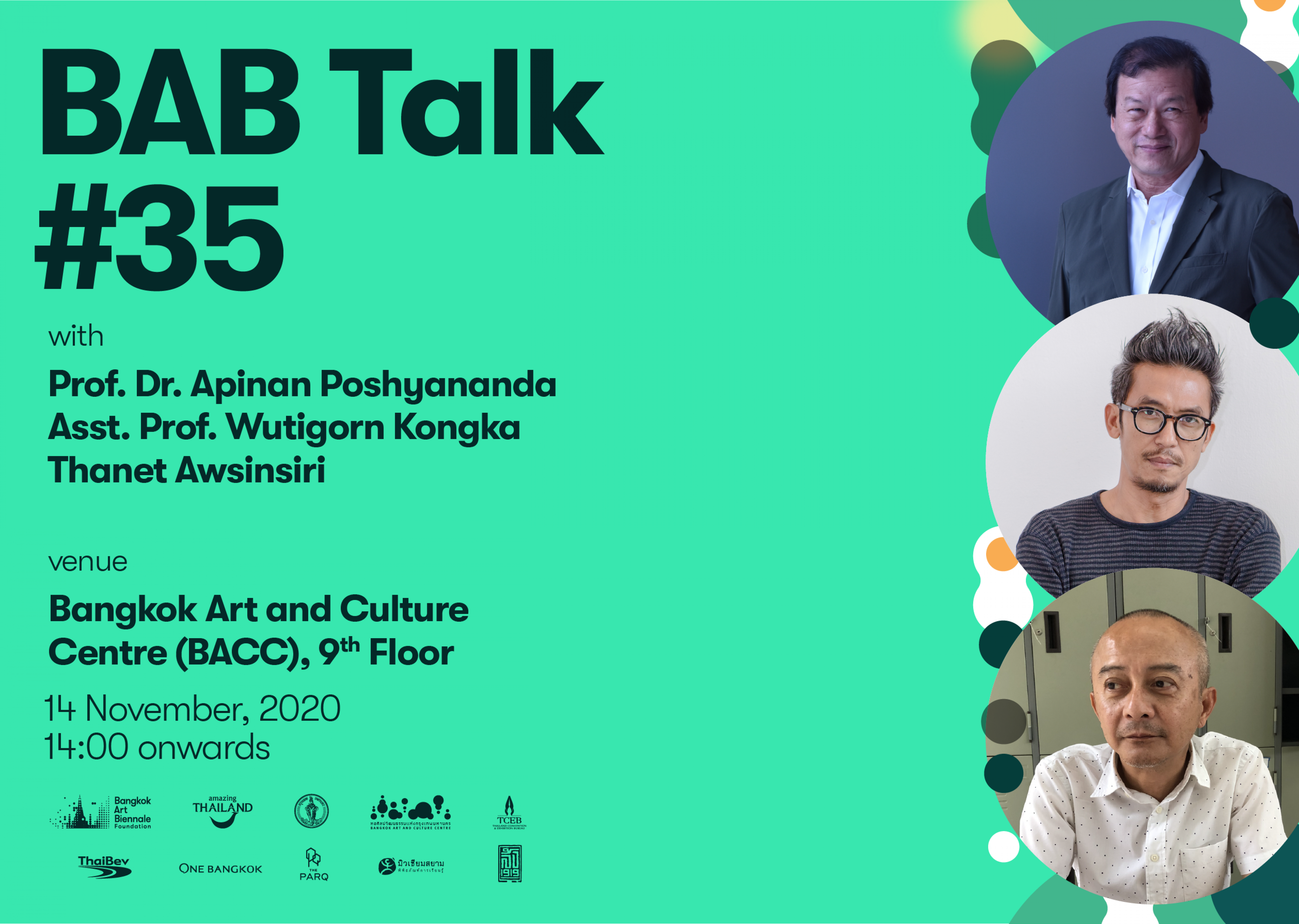 BAB Talk #35 with Apinan Poshyananda, Wutigorn Kongka and Thanet Awsinsiri